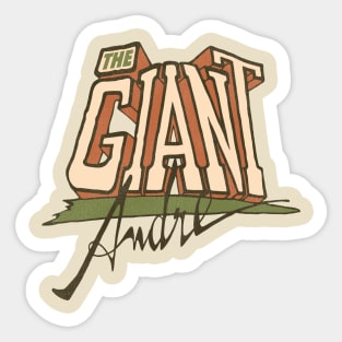 Andre the Giant / 80s Retro Wrestling Figure Sticker